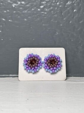 Huichol Beaded Stud Earrings